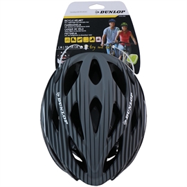 Dunlop sykkelhjelm størrelse M i mørkegrå med visir