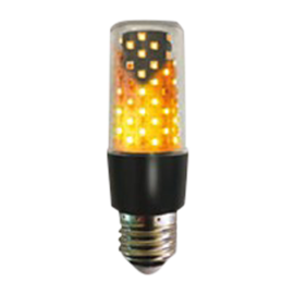 Brannlampe 64 LED Sort E27 300 Lumen Klart glass