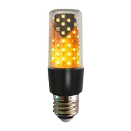 Brannlampe 64 LED Sort E27 300 Lumen Klart glass