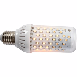 Brannlampe 96 LED Hvit E27 465 Lumen Klart glass
