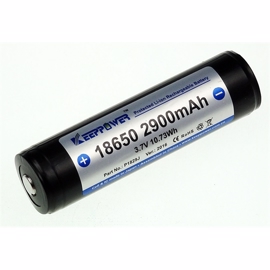 Keeppower 18650 P1829J 3,6 Volt Li-Ion-batteri 2900mAh med sikkerhetskrets