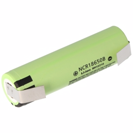 Panasonic NCR18650 Li-Ion batteri 3400mAh med loddeflik