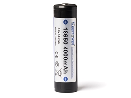 Keeppower 18650 3,6 volt Li-Ion batteri 4000 mAh med sikkerhetskretsløp