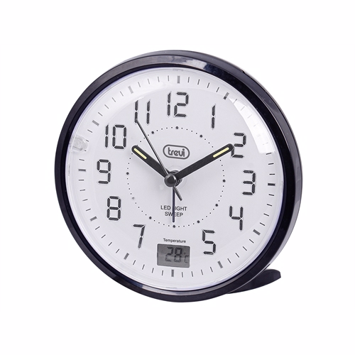 Vekkerklokke Sweep Movement Black (11 x 11 x 5,3 cm)