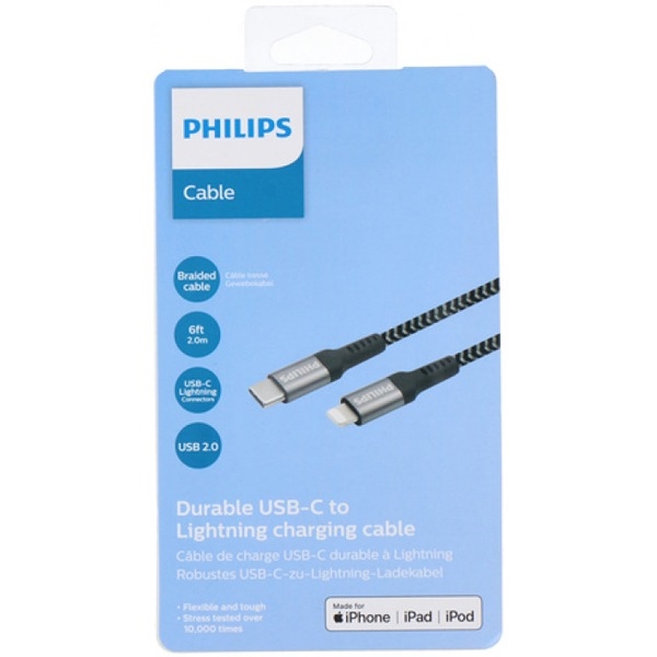 Philips USB-C til Lightning-kabel (2m)