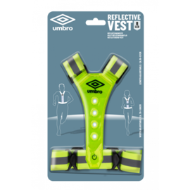 Umbro løpevest neon med 8 LED-lys (reflektor)