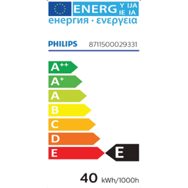 Phillips ovnspære 40W 230V E14 Krone Klar