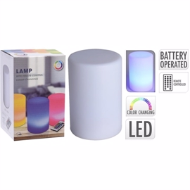 LED-lampe hvit med fjernkontroll (24 farger)