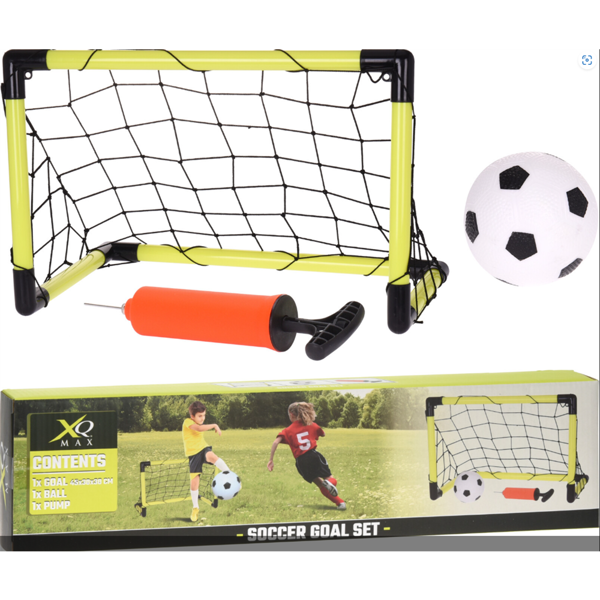 Fotballmål for barn (45 x 30 x 30 cm) med ball og pumpe