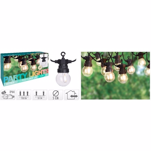 Progarden Party lyskjede 4,5 meter 10 Filament LED 