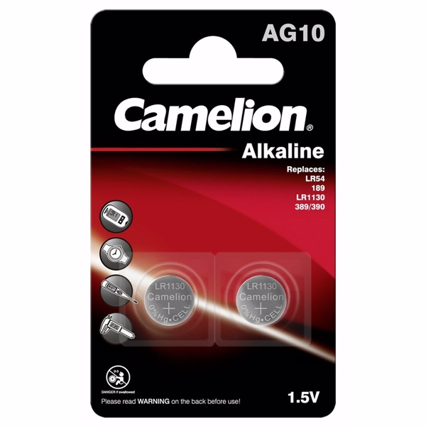 Camelion LR54 / LR1130 1,5V Alkaline batteri (2 stk.)