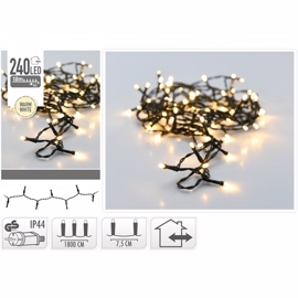 Lyskjede med 240 lysdioder varmhvit (18 meter)