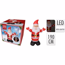 Oppblåsbar julenisse LED 190 cm