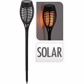 LED solenergi hagelykt med realistisk flamme (48 cm)