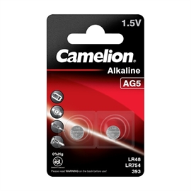 Camelion LR48 / AG5 / LR754 1,5V Alkaline Plus batterier (2 stk.)