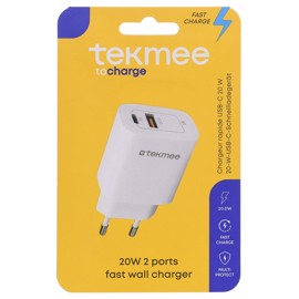 Tekmee 20W 2 utgang fast lader