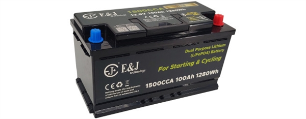 E&J Lithium Starter Batteri 12 volt 100Ah (Bluetooth)