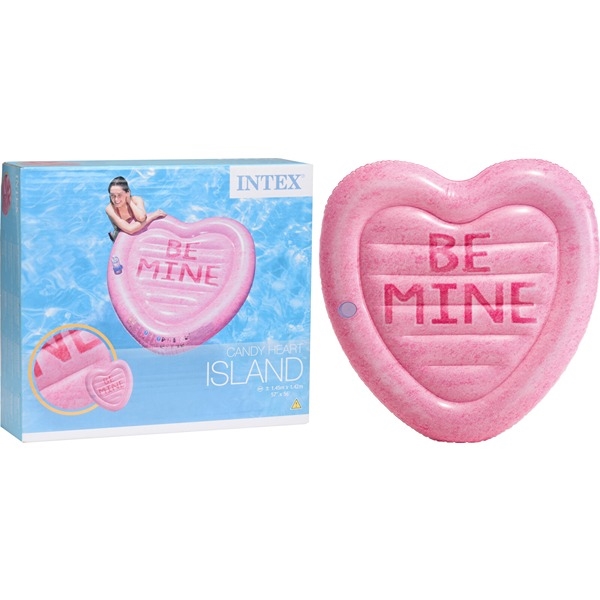 Intex rosa luftmadrass hjerteform "Be Mine"