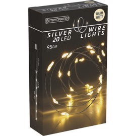 LED lyskjede Silverwire 20 LED Varm Hvit (95 cm)