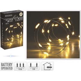 LED lyskjede Silverwire 20 LED Varm Hvit (95 cm)