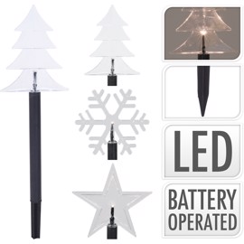 LED-lys i Snowflake-design (5 stk.)