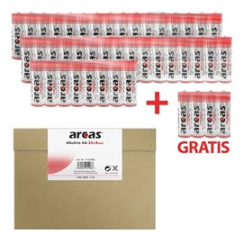 Arcas LR6 / AA alkaliske batterier (36 stk.)