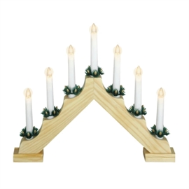 Svensk lysestake med 7 lys, tre