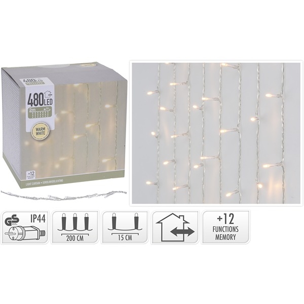 LED lysgardin med 480 lysdioder 