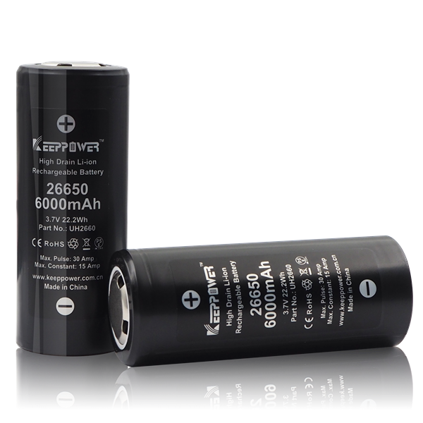 Keeppower IMR26650 UH2660 3,6 Volt Li-Ion-batteri 6000mAh