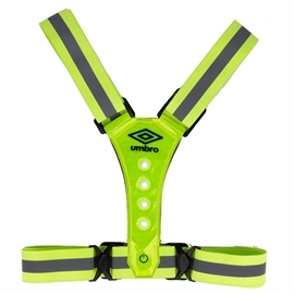 Umbro løpevest neon med 8 LED-lys (reflektor)