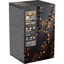 Snake LED-lyslenke med Fossefallseffekt 360 LED 5 m, Varm Hvit