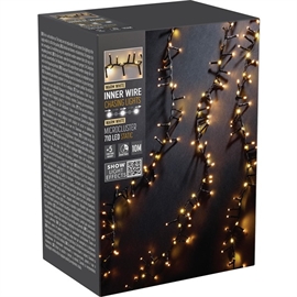 Snake LED-lyslenke med Fossefallseffekt 710 LED 5 m, Varm Hvit