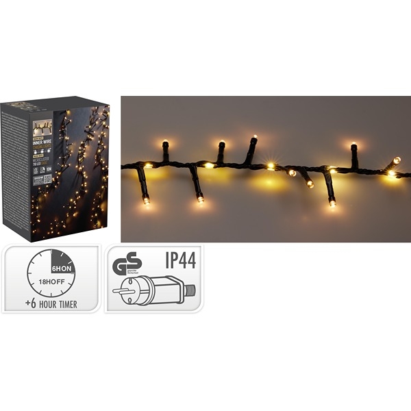 Snake LED-lyslenke med Fossefallseffekt 710 LED 5 m, Varm Hvit