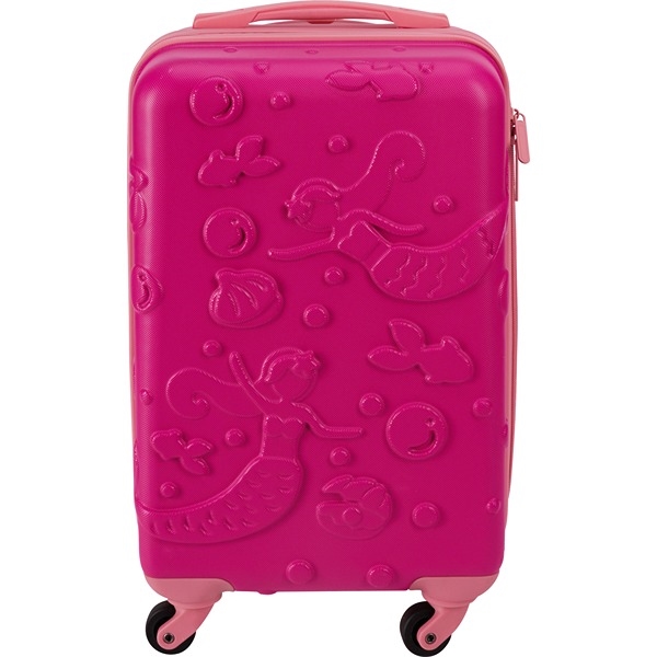 Barnekoffert med 3D Havfrue Design 28L Rosa (håndbagasje)