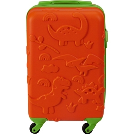 Barnekoffert med 3D Dinosaurdesign 28L Oransje (håndbagasje)