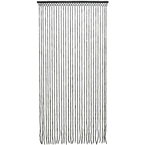 Dørgardin L: 180 x B: 90 cm, Sort Bambus