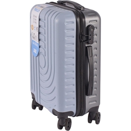 Koffert 38L i Hardkoffert med 4 Hjul (Håndbagasje), Grå/Lyseblå 