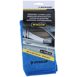 Dunlop Mikrofiberklut til Bilvinduer 35x35 cm Glassrens, Blå