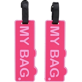 Proworld Bagasjemerker 2 stk. "My Bag" Pink 