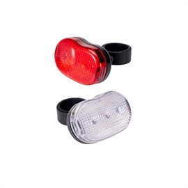 XQMax Batteridrevet LED-Sykkellyssett med Frontlys og Baklys