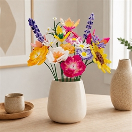Perleblomster bukettsett med 19 Marguerit blomster - DIY sett