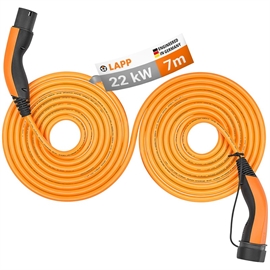 LAPP Mobility Type 2 selvopptrekkende ladekabel Orange 7M 22kw