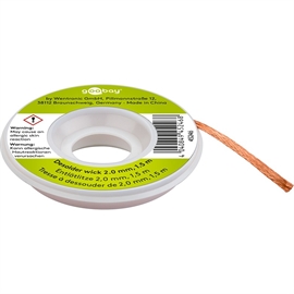 Goobay avloddingstråd 2 mm × 1,5 m i rent kobber