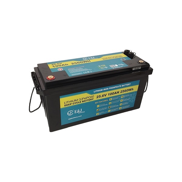 E&J litiumbatteri 25,6 volt 100Ah (Bluetooth + HEAT)