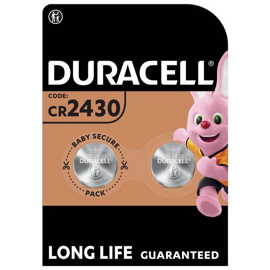 CR2430 Duracell 3V litiumbatteri (2 pakke)