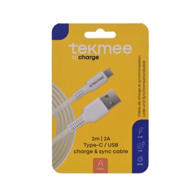 Tekmee 2 meter ladekabel Type-C / USB-kabel