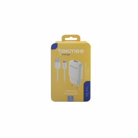 Tekmee 2A Hvit Lightning Travel Charging Kit 1 meter