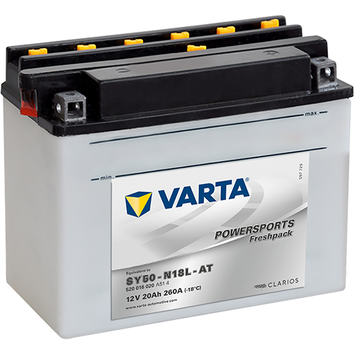 Varta 520 016 020 MC batteri 12 volt 20Ah (+pol til høyre)