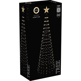 LED Juletre med Fjernkontroll H: 300 cm, Varm Hvit