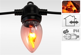 Lyskjede med flammepærer (3,6 meter)